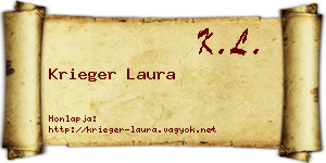 Krieger Laura névjegykártya